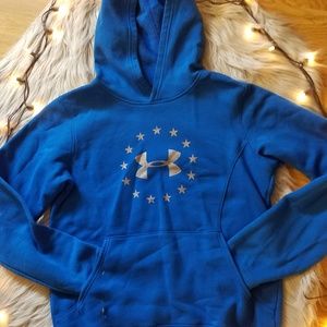 EUC Blue Under Armour Freedom Hoodie Size Small